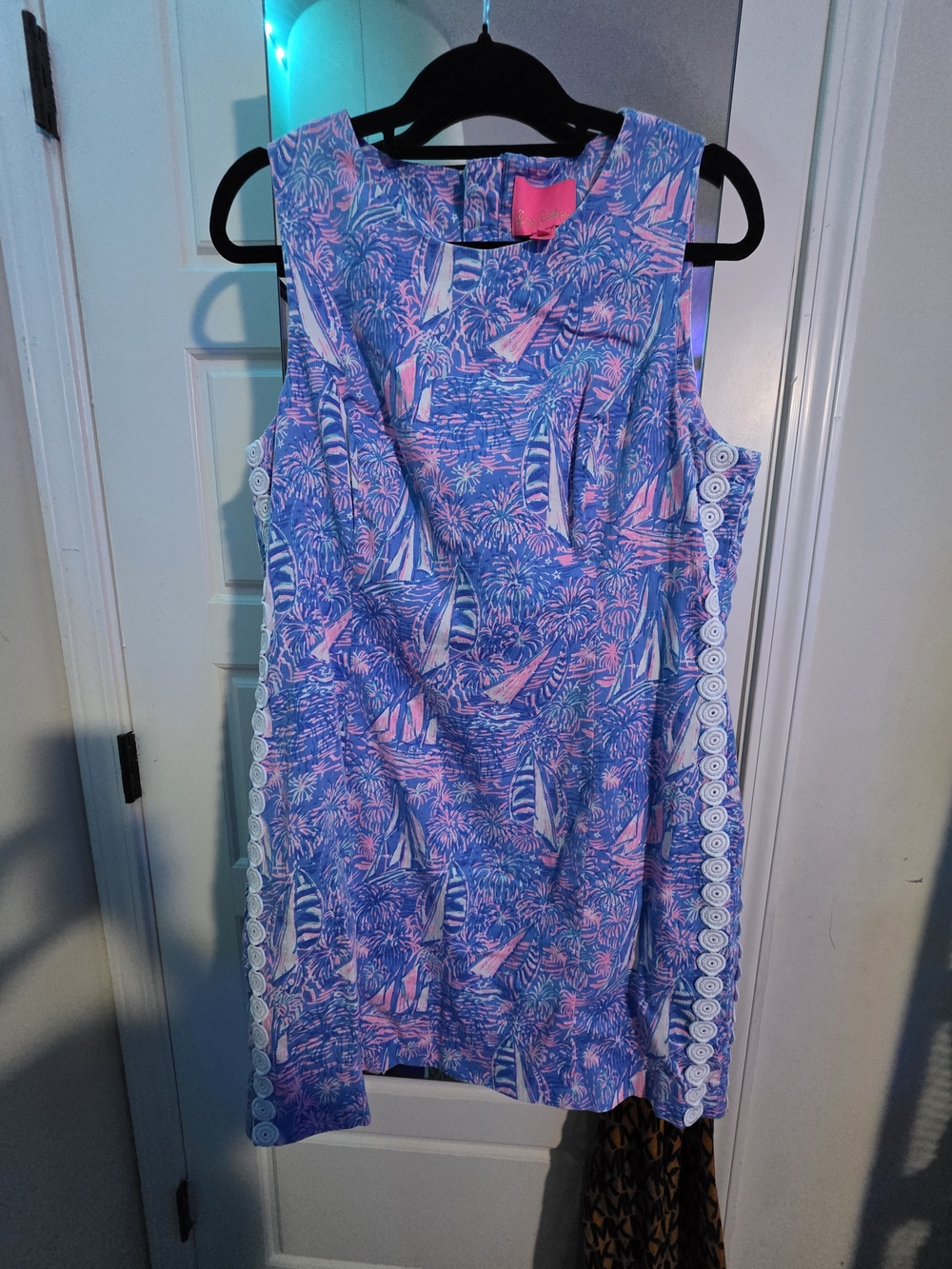 Lilly Pulitzer Pink & Blue Sailboat  Print Dress